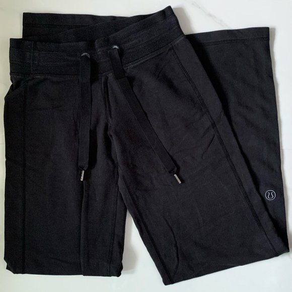 lululemon athletica Pants - Lululemon Wide Leg Black Sweatpants